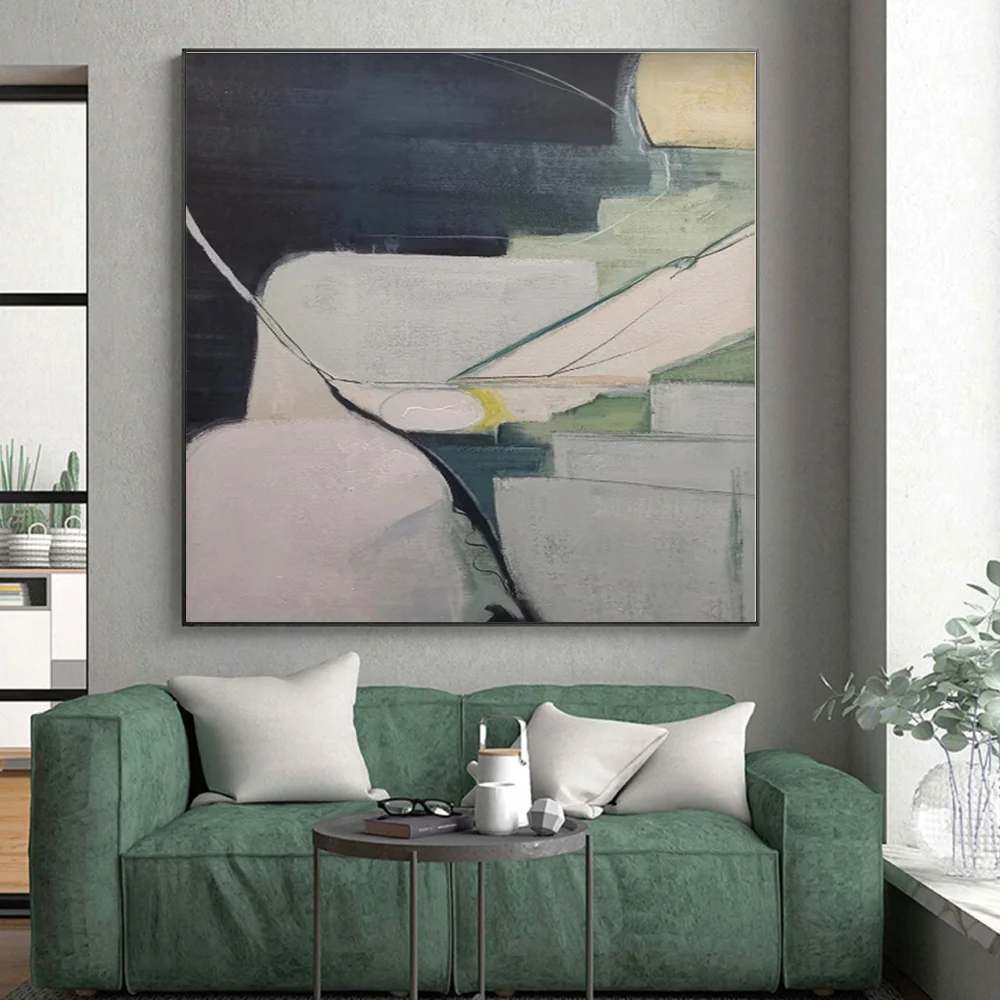 Modern Handmade Geometric Abstract Wall Art YCX1X
